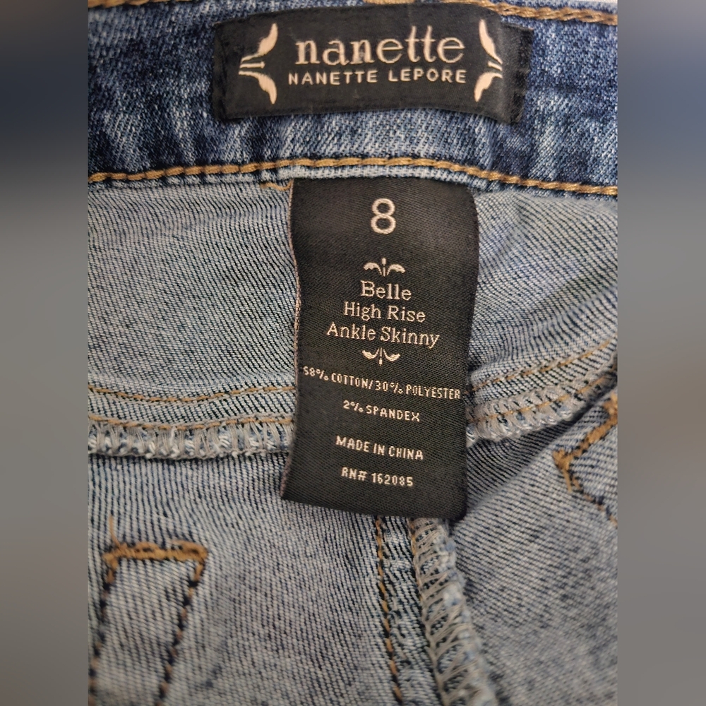Elle Blue Skinny Jeans with Distressed Detailing - Picture 3 of 3